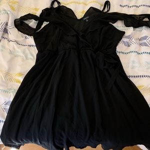 Black foux Wrap Dress